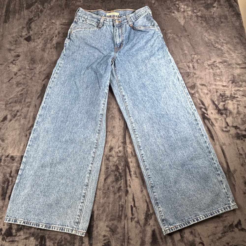 Levi's '94 Baggy Wide Leg Jeans Womens 27 Blue Medium Wash High Rise Denim